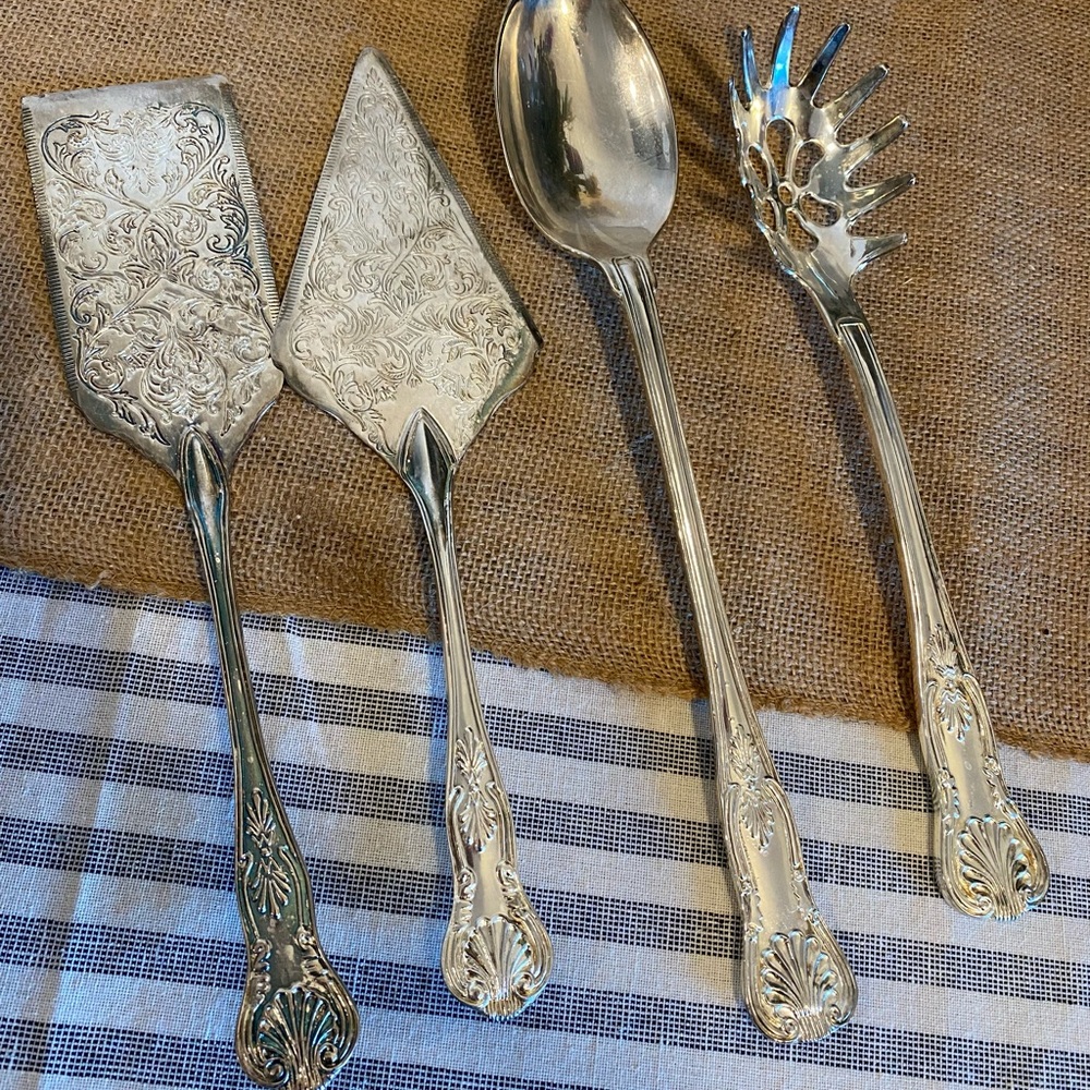 Vintage Silver Plated Serving Utensils - Picture 2 of 8